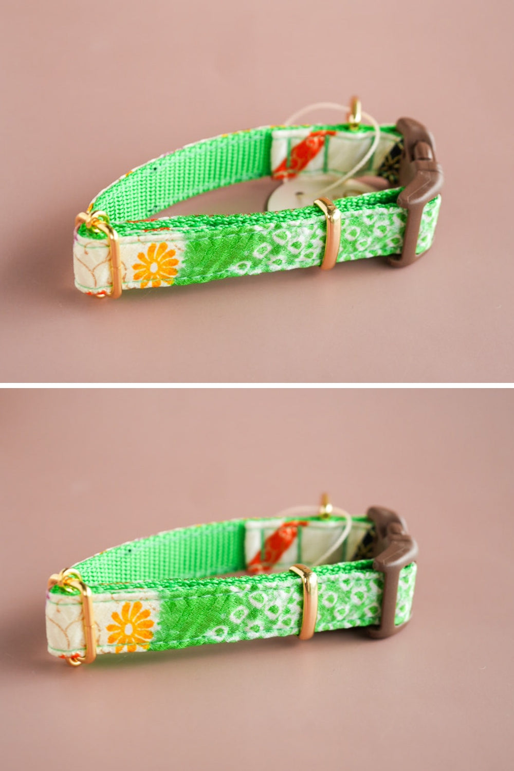 【小型犬専用】KIMONO 首輪 / グリーン