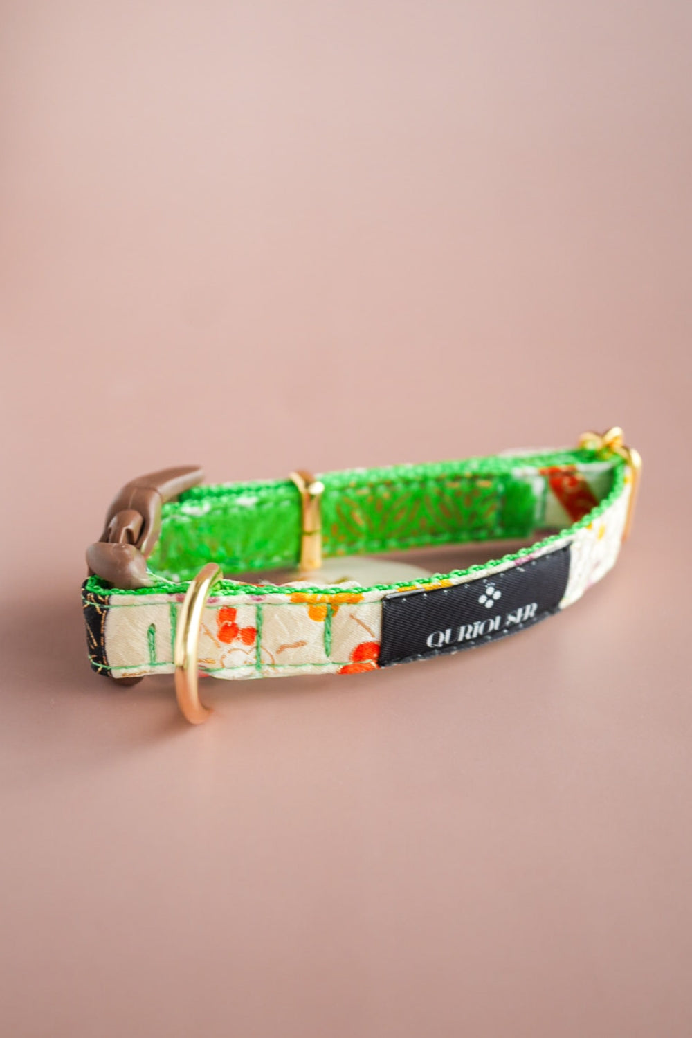 【小型犬専用】KIMONO 首輪 / グリーン