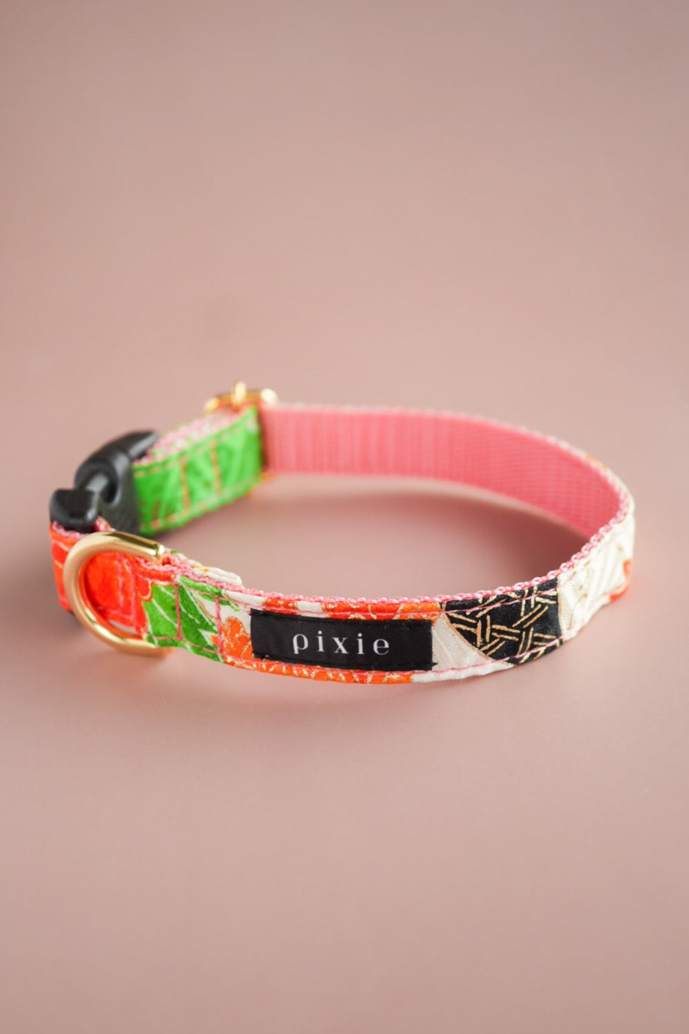 【小型犬専用】KIMONO 首輪 / ピンク