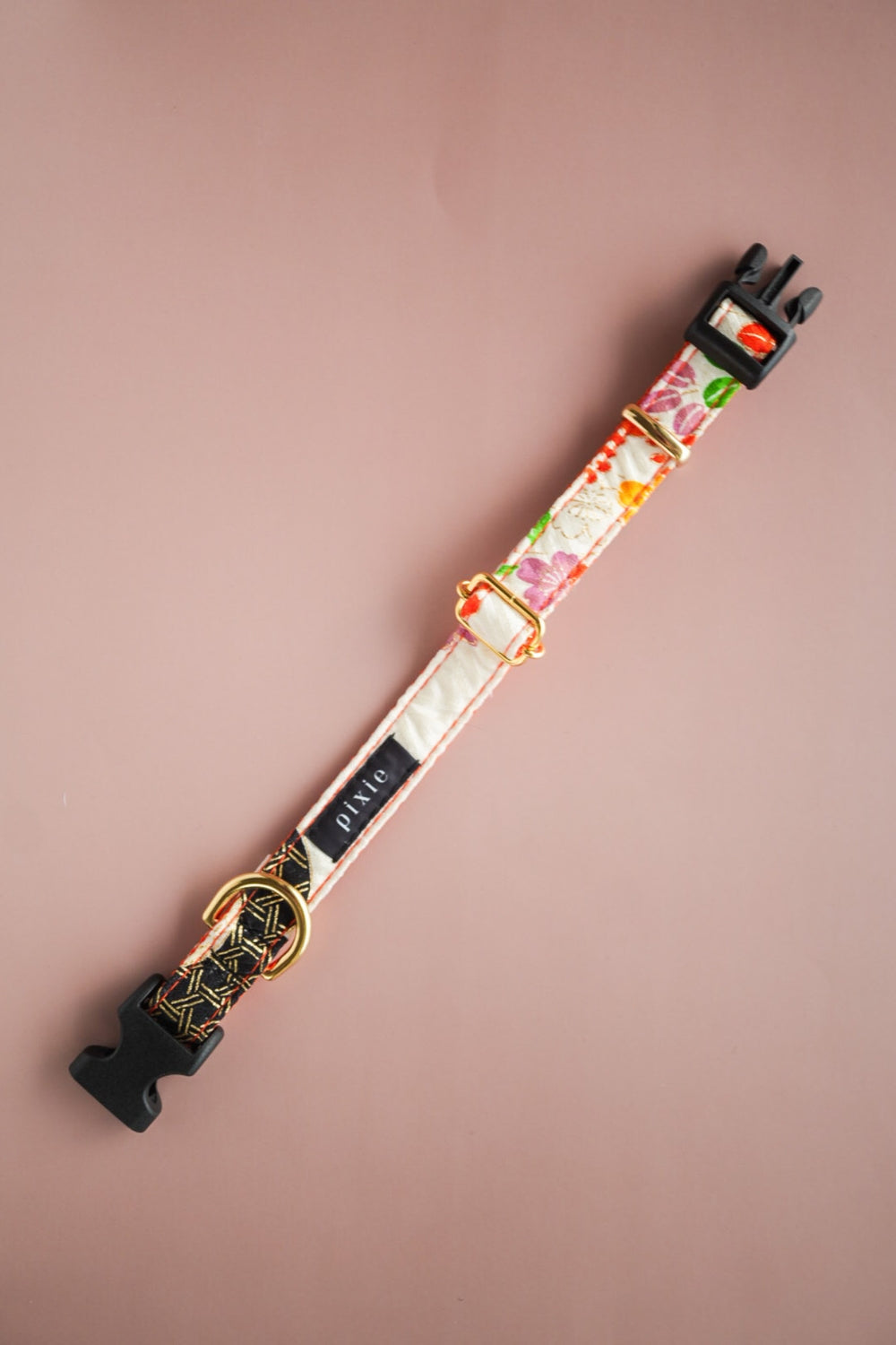 【小型犬専用】KIMONO 首輪 / オレンジ