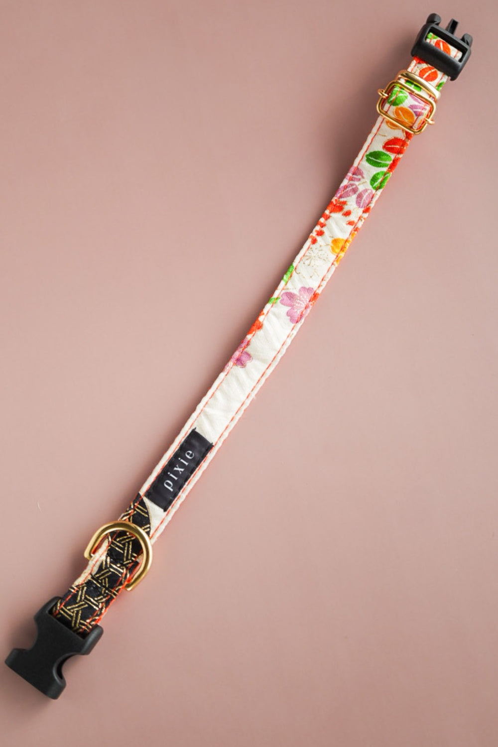 【小型犬専用】KIMONO 首輪 / オレンジ