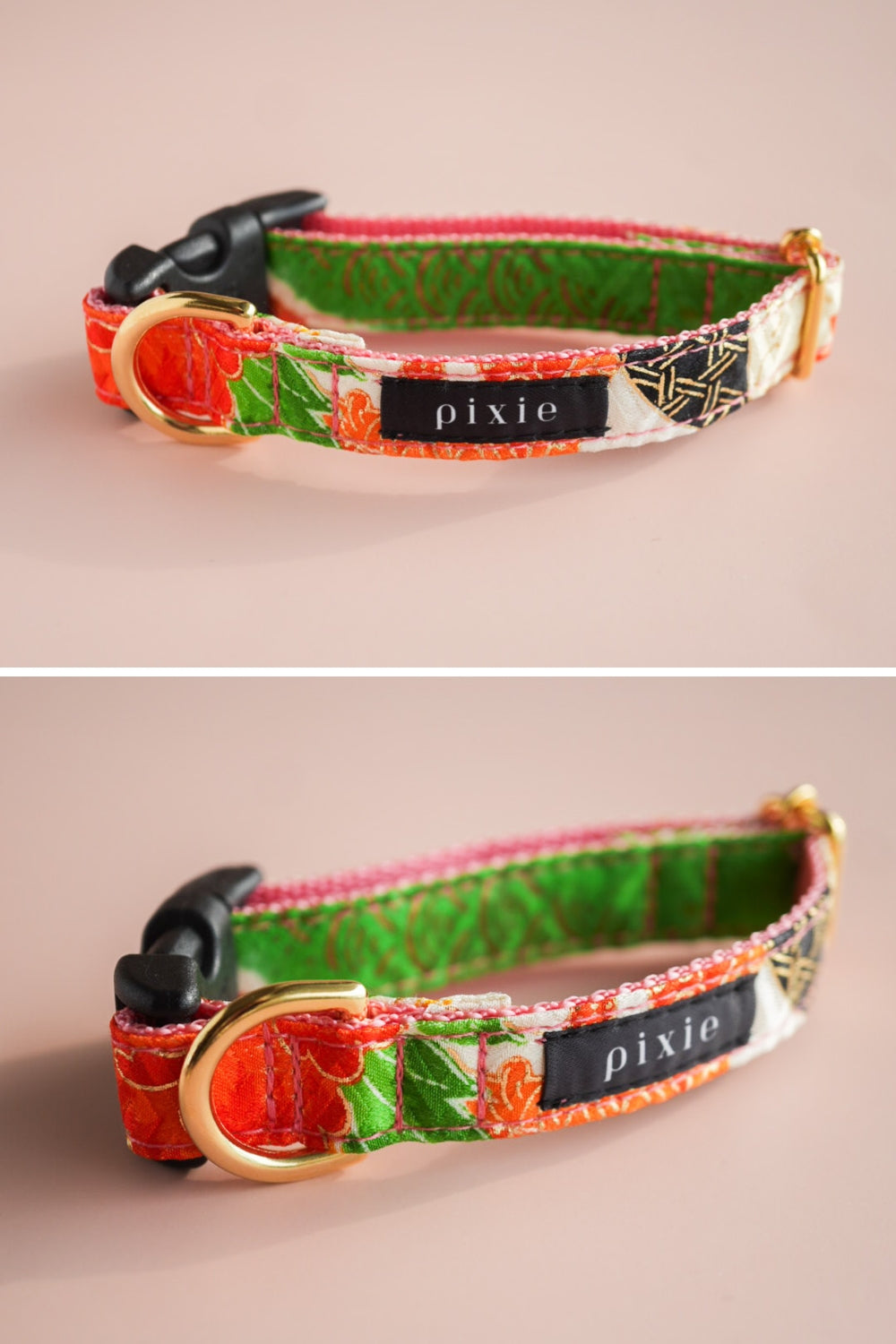 【小型犬専用】KIMONO 首輪 / ピンク