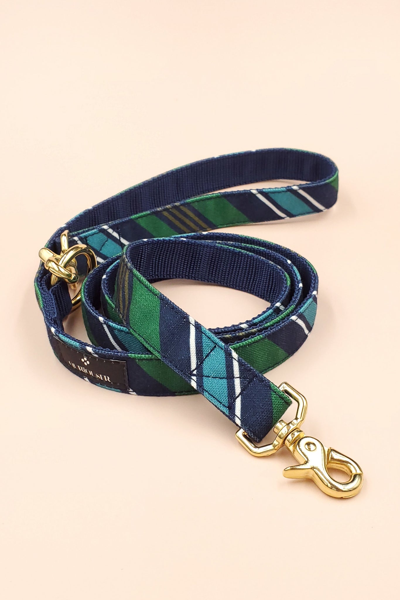 RANDOM STRIPE LEASH / GREEN