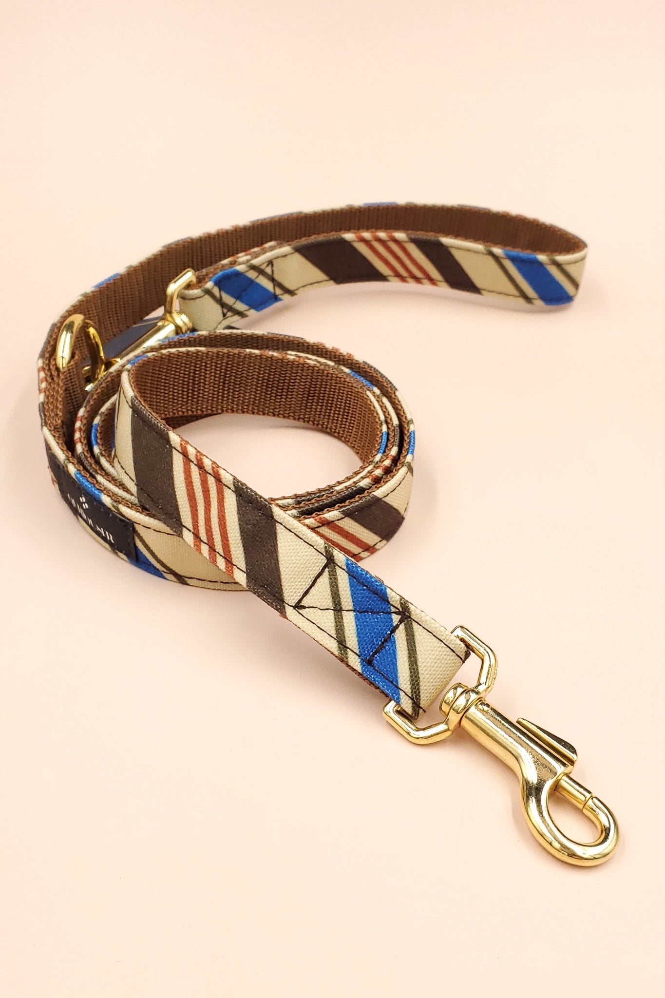 RANDOM STRIPE LEASH / BEIGE