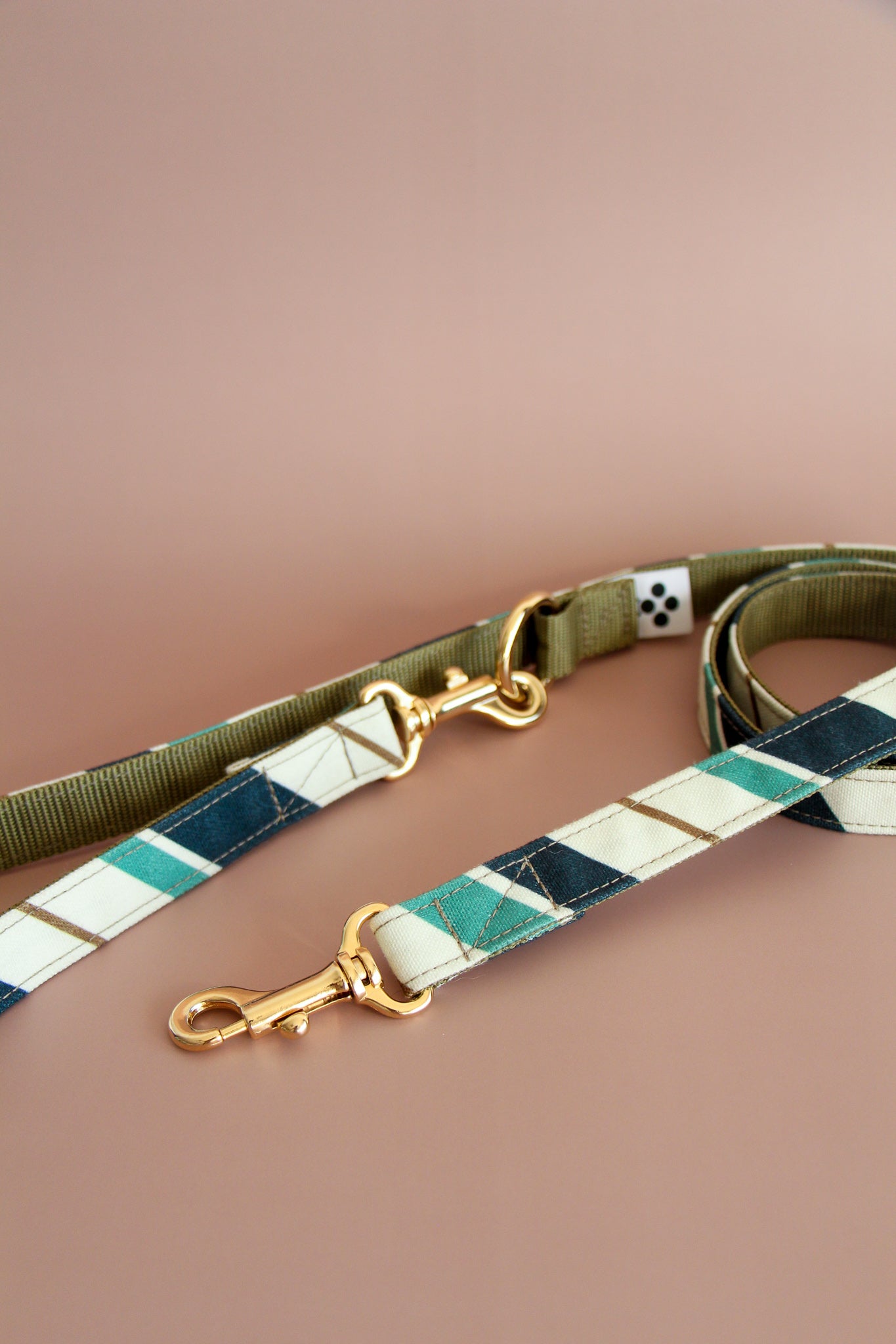 RANDOM STRIPE LEASH / GREEN