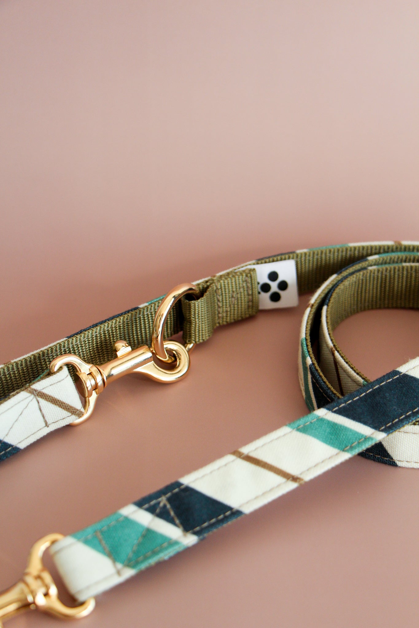 RANDOM STRIPE LEASH / GREEN