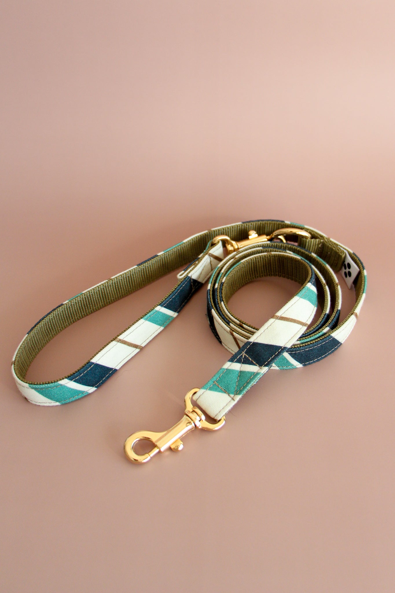 RANDOM STRIPE LEASH / GREEN