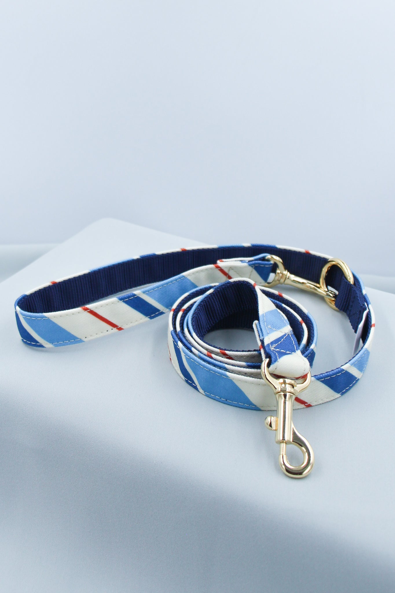 RANDOM STRIPE LEASH / BLUE