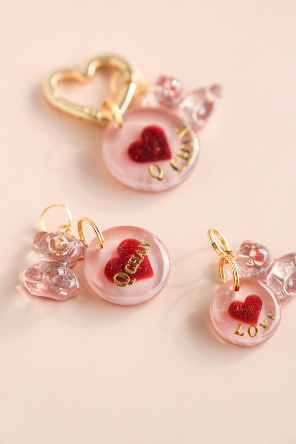 【Heart Collection】ハート&ベアチャーム