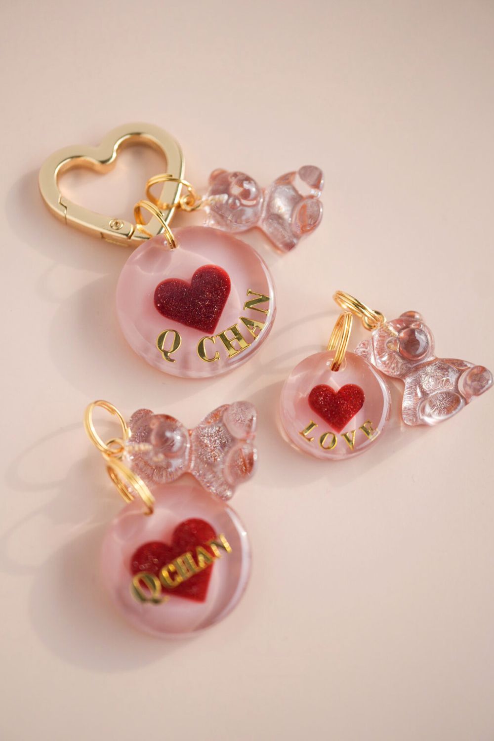 【Heart Collection】ハート&ベアチャーム