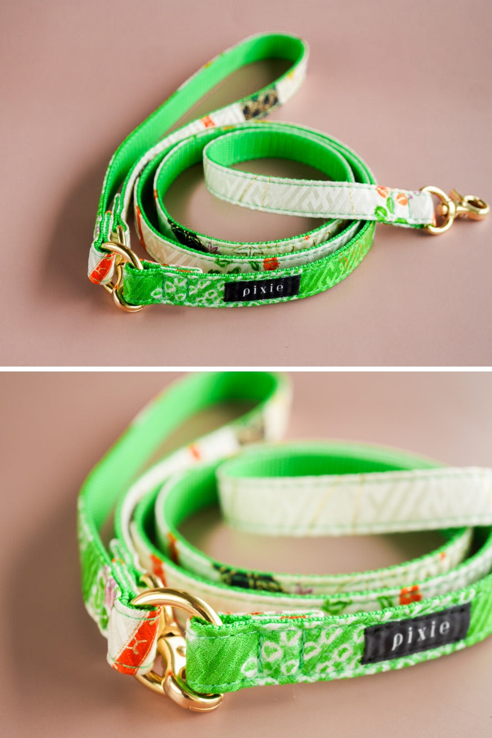 【小型犬専用】KIMONO リード / グリーン