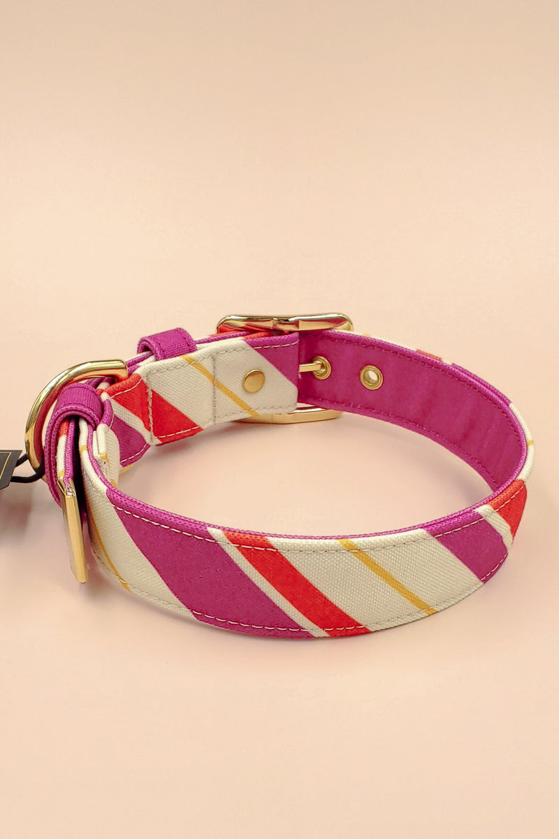 RANDOM STRIPE COLLAR / PINK
