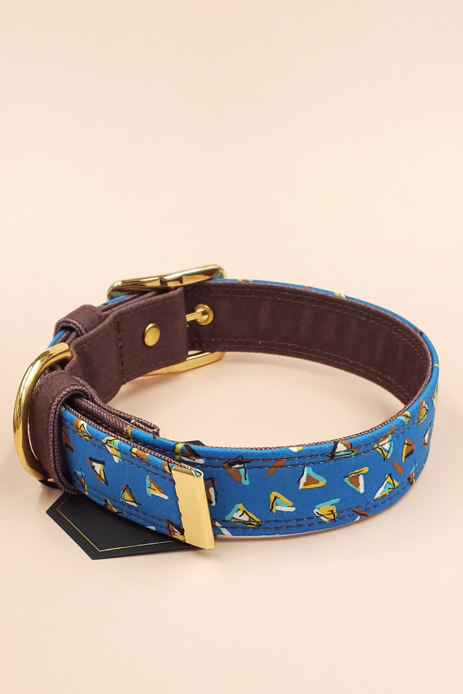 Triangle print collar / Blue【Irreplaceable限定コラボレーション】