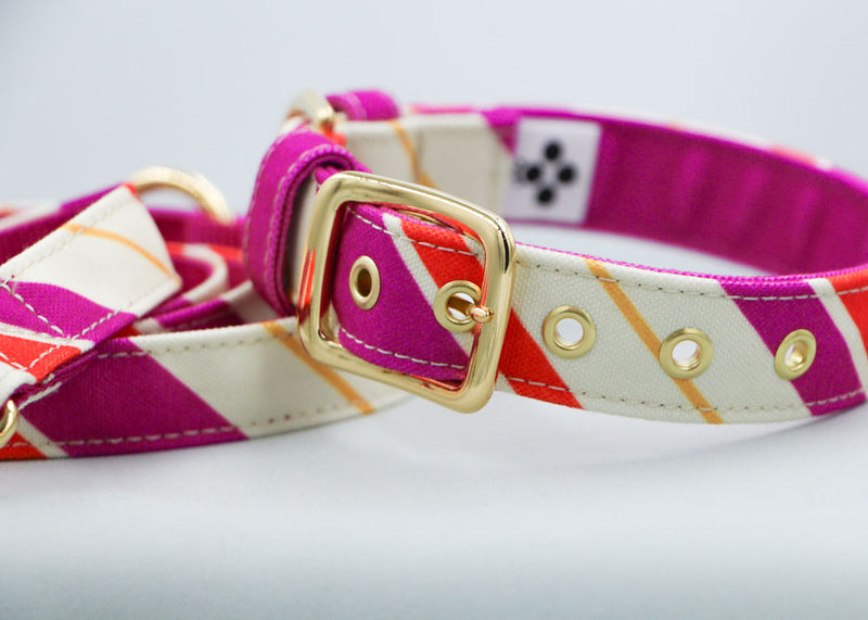 RANDOM STRIPE COLLAR / PINK